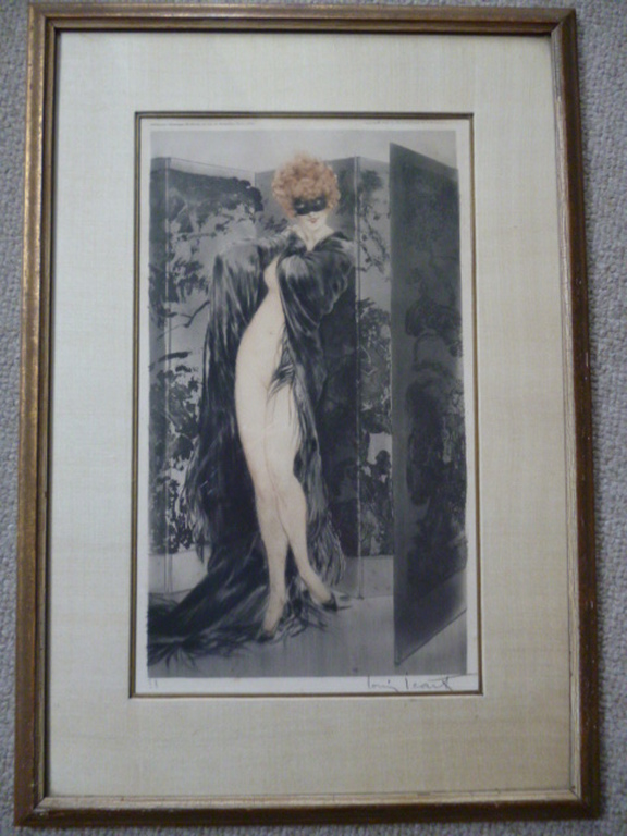 Louis Icart - kleurenets - Maskerade kopen? Bied vanaf 350!