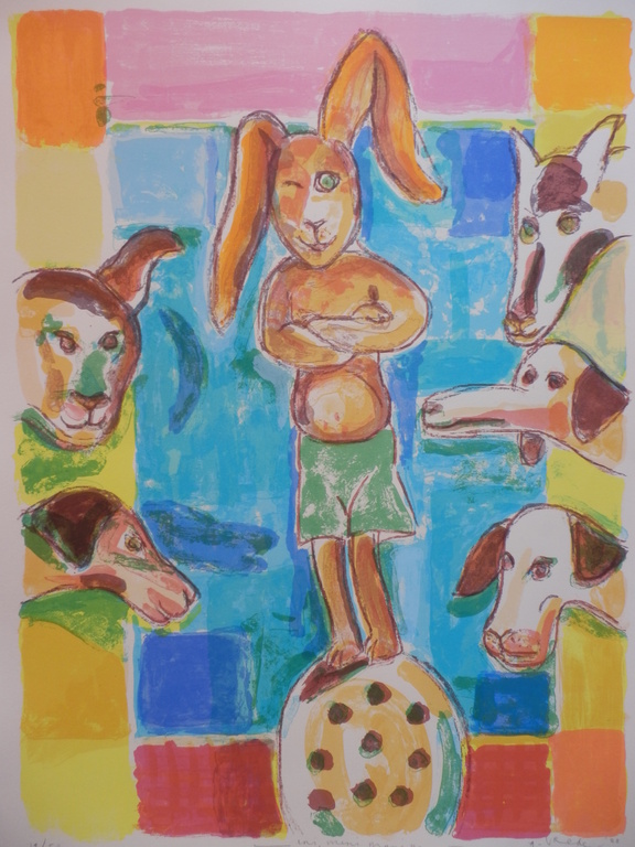 ANTON VREDE Gr Zeefdruk INI-MINI-MANI-MO Handgesigneerd uit 2000 verkocht voor € 45!