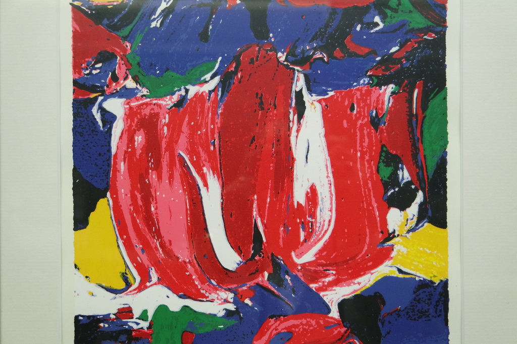 Johannes Adrianus Smit  (1945-2002) - zeefdruk handgesigneerd - "Mokum Red" kopen? Bied vanaf 65!