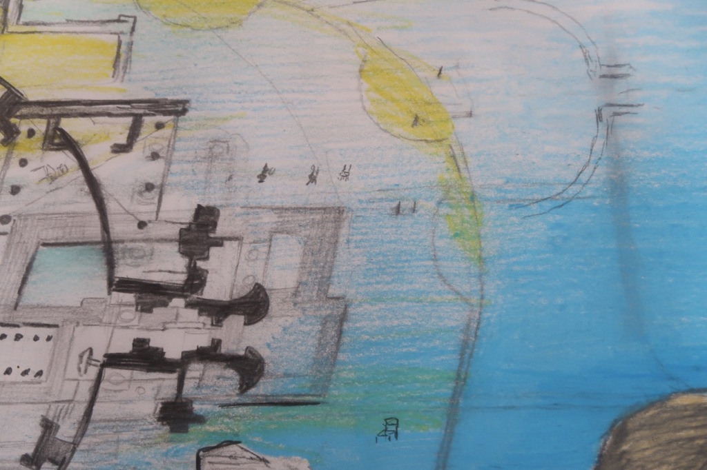 Paul Klemann: Potlood- en Krijttekening, Honderden aangespoelde... - Ingelijst kopen? Bied vanaf 300!