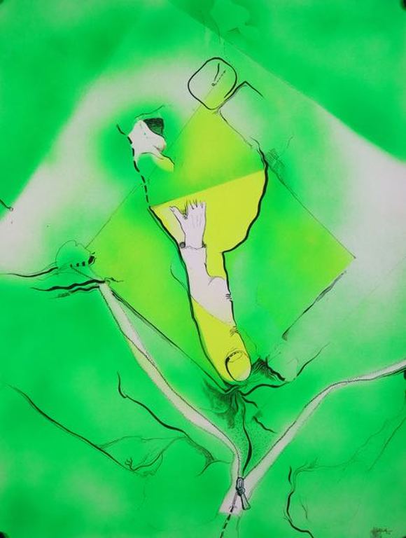 Michel Cardena: Twee tekeningen (1x potlood en 1x gemengde techniek), Zonder titel kopen? Bied vanaf 50!