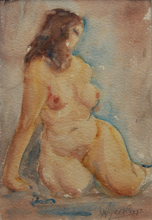 Anton Geerlings, aquarel, Scheherazade kopen? Bied vanaf 60!