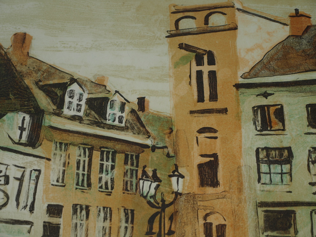 Jeroen Hermkens : Litho, Amersfoort – Gesigneerd & ingelijst – oplage 60 ex. kopen? Bied vanaf 185!