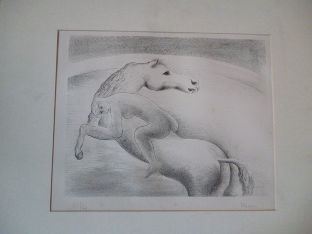 Frits Klein - Litho - Circusruiter verkocht voor € 45!