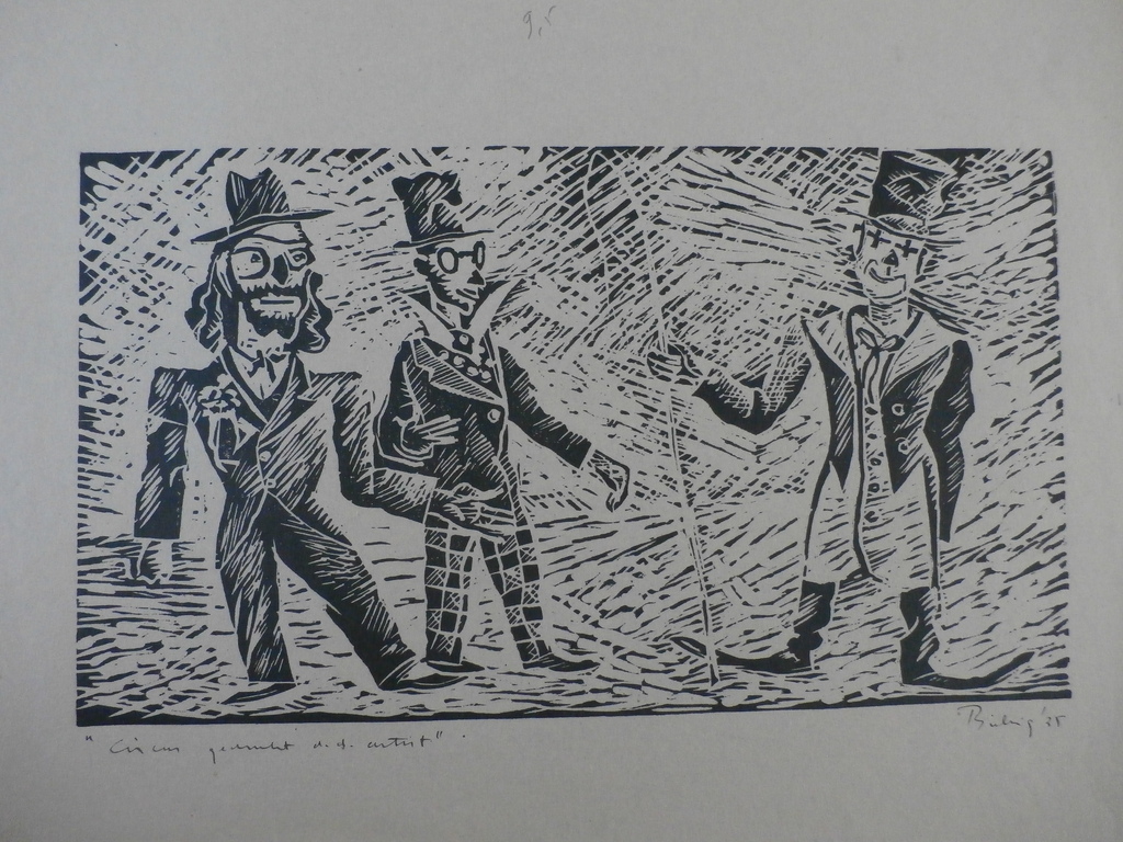 Herman Bieling - Houtsnede - verkocht voor € 75!