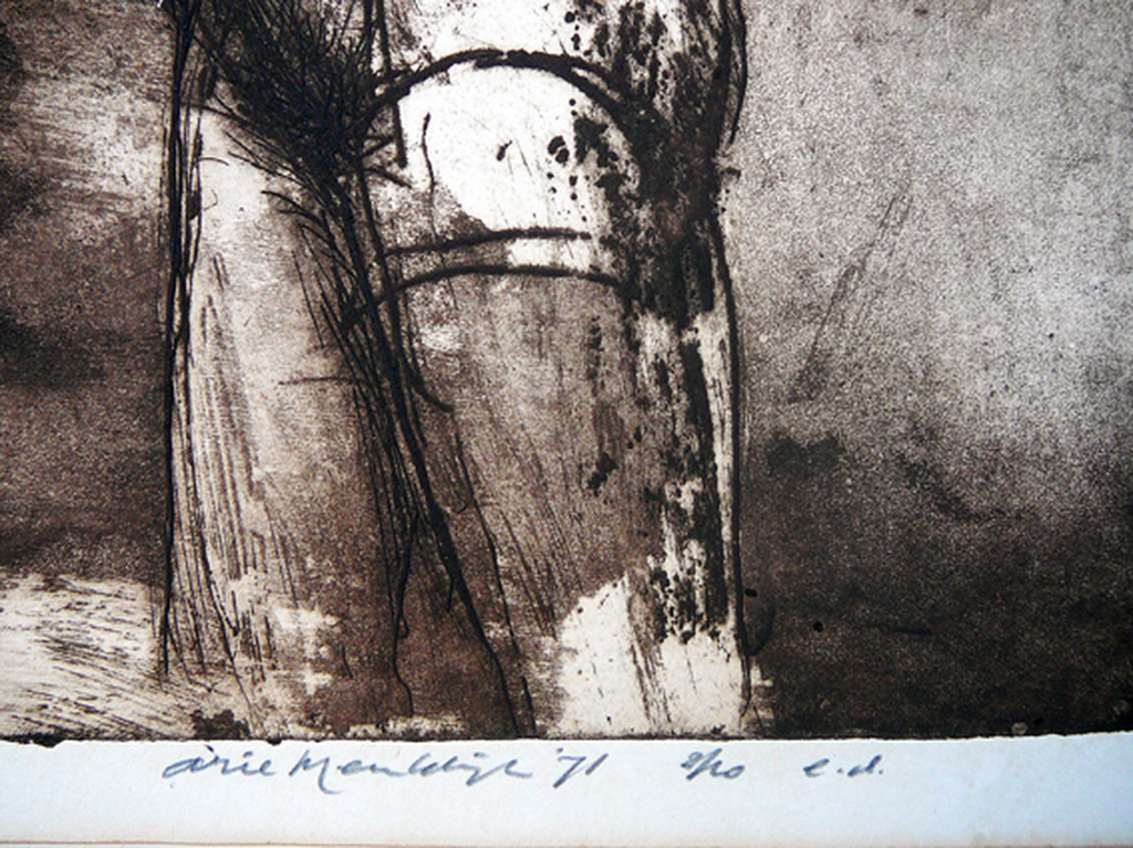 Arie Meuldijk - Arie Meuldijk: 'Beter één in de hand dan tien in de aarde' -ets 1971- kopen? Bied vanaf 1!