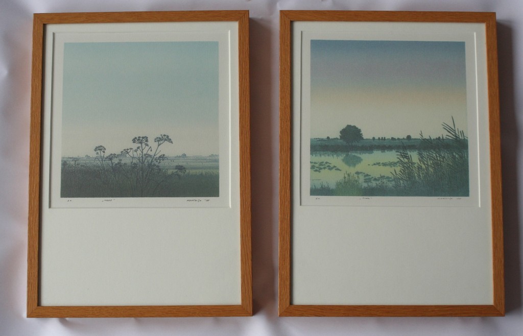 Henk Kastelijn - 2 zeefdrukken - 'Zomer' en 'Herfst' - gesigneerd verkocht voor € 40!