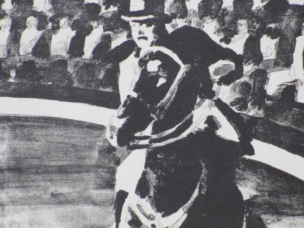 Cees Maks - Hogeschoolrijder in circuspiste - Litho  kopen? Bied vanaf 60!