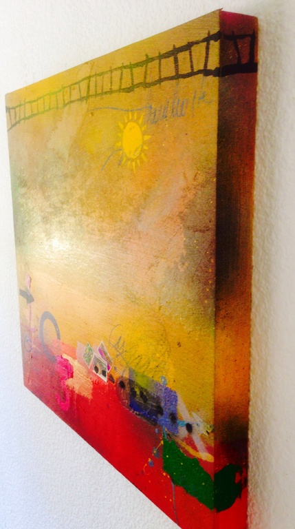 Theo koster, gemengde techniek, slow train coming kopen? Bied vanaf 1!