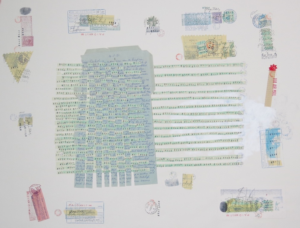 Liesbeth Giesberger: Collage op papier, Zonder titel kopen? Bied vanaf 35!