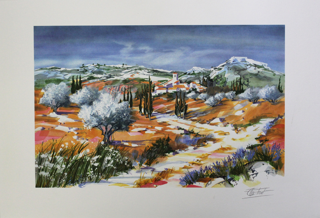 ELLA FORT - LA VIE RUSTIQUE AU BRETAGNE, grote kleurenlitho, handgesigneerd kopen? Bied vanaf 1!