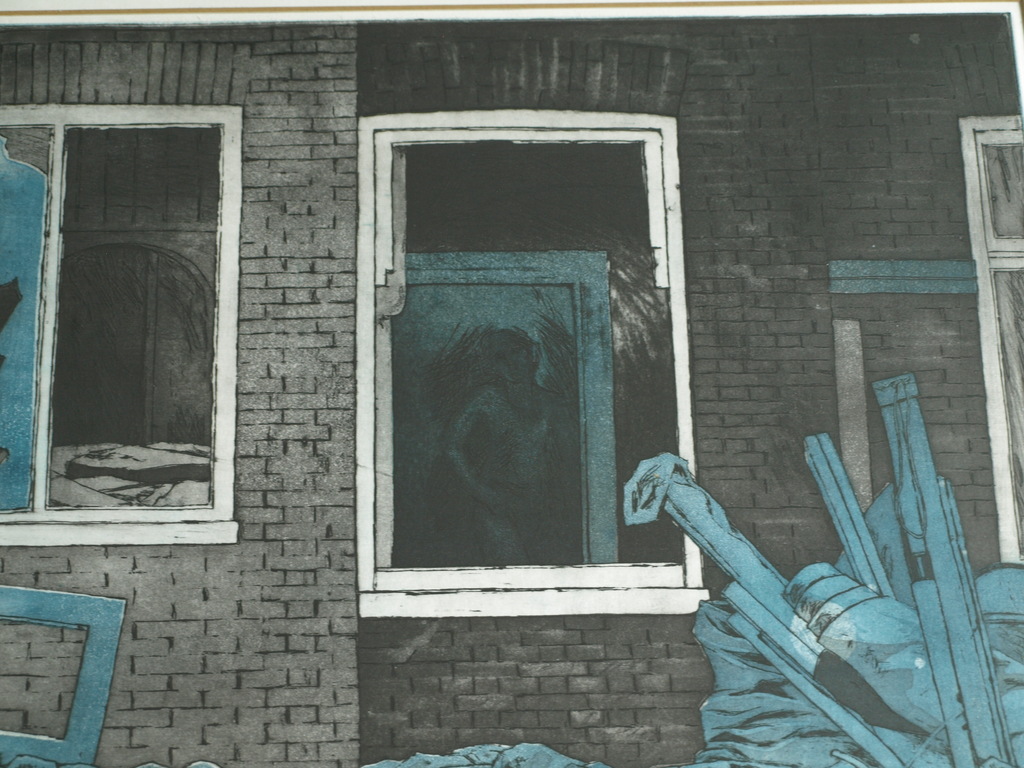 Janneke van de Staaij : Ets & aquatint , Verlaten woning Staatsliedenbuurt –1979 kopen? Bied vanaf 1!