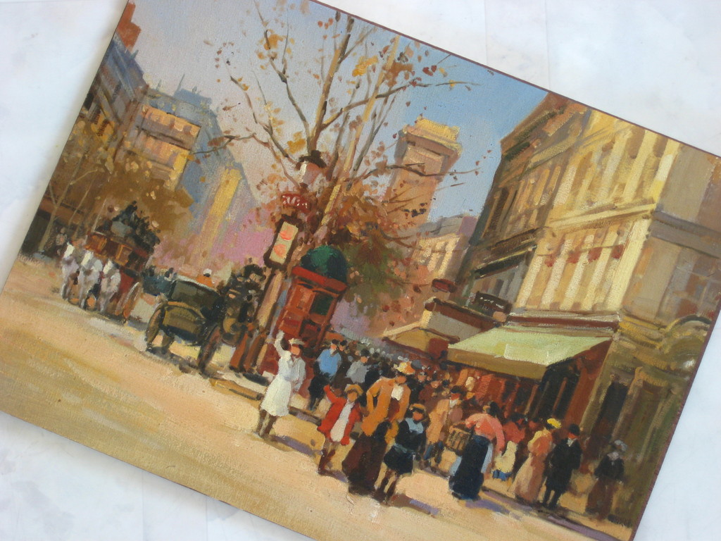 Jean Forain (1947-). Marouflage. Parijs. kopen? Bied vanaf 125!