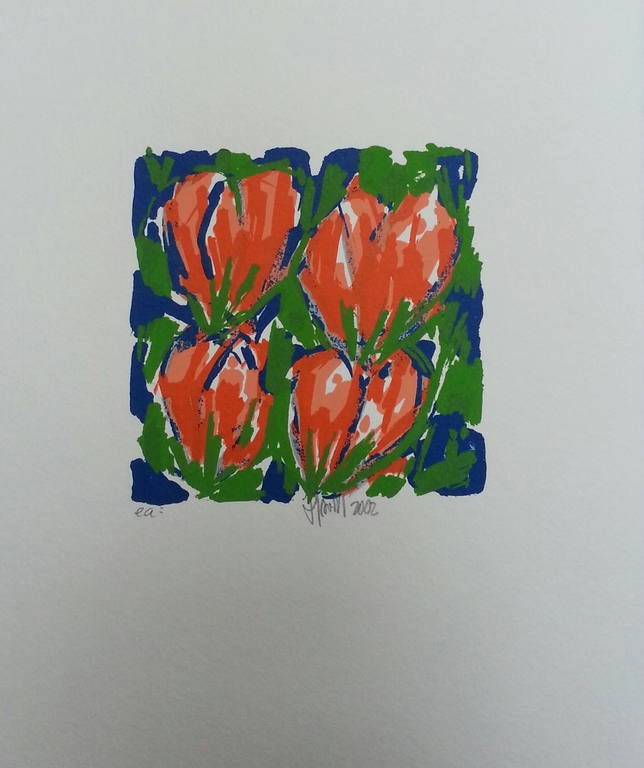 Ad van Hassel;, zeefdruk op papier kopen? Bied vanaf 1!