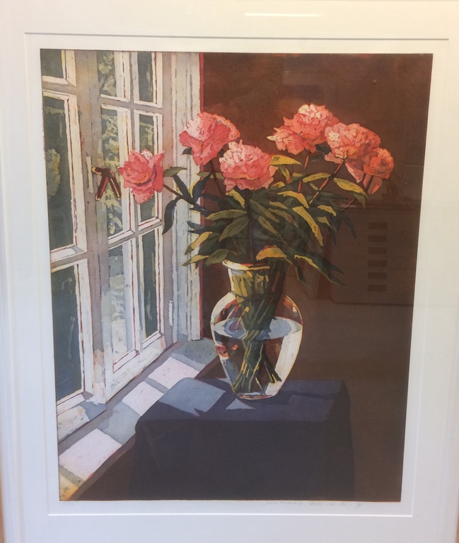 Marcel Schellekens grote kleuren ets - 1999 - ingelijst. verkocht voor € 195!