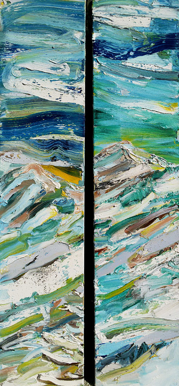 Hjalmar Riemersma - Elsighorn Vertikal, olieverf op doek (tweeluik, zeer groot) kopen? Bied vanaf 950!