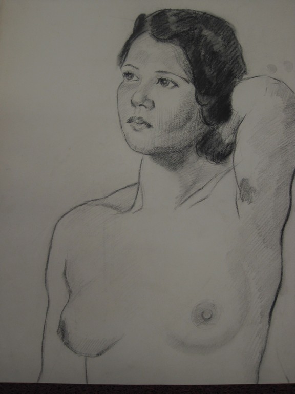 Frits Schiller 1886-1971 - "staand vrouwelijk naakt" pastel 1930 gesigneerd kopen? Bied vanaf 1!