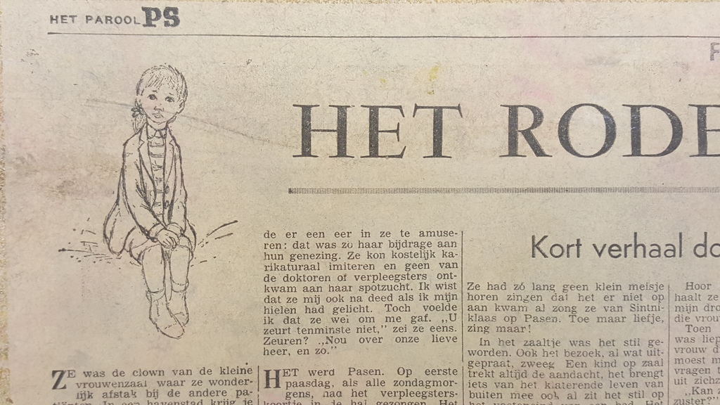 Bert Majoor gouache op krant kopen? Bied vanaf 100!