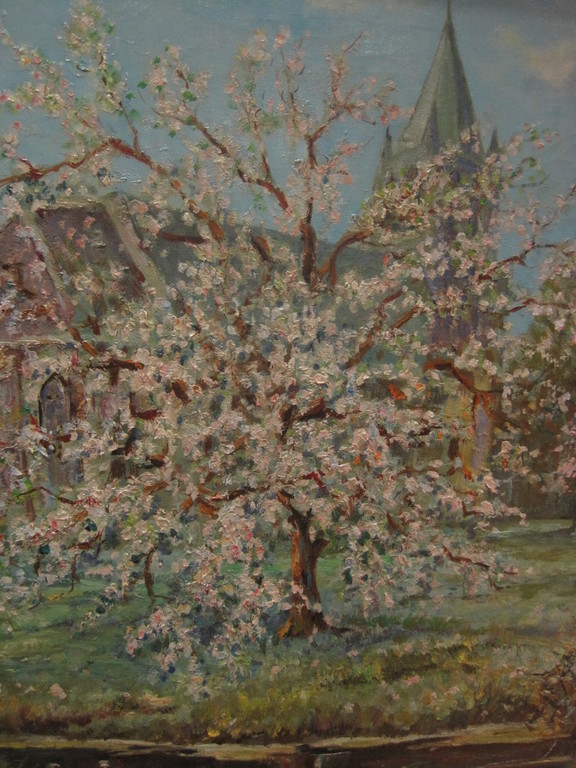 E.R.D. Schaap 1862-1939  - Gooise impressionist - Lentebloesem - olieverf 1900 kopen? Bied vanaf 1!