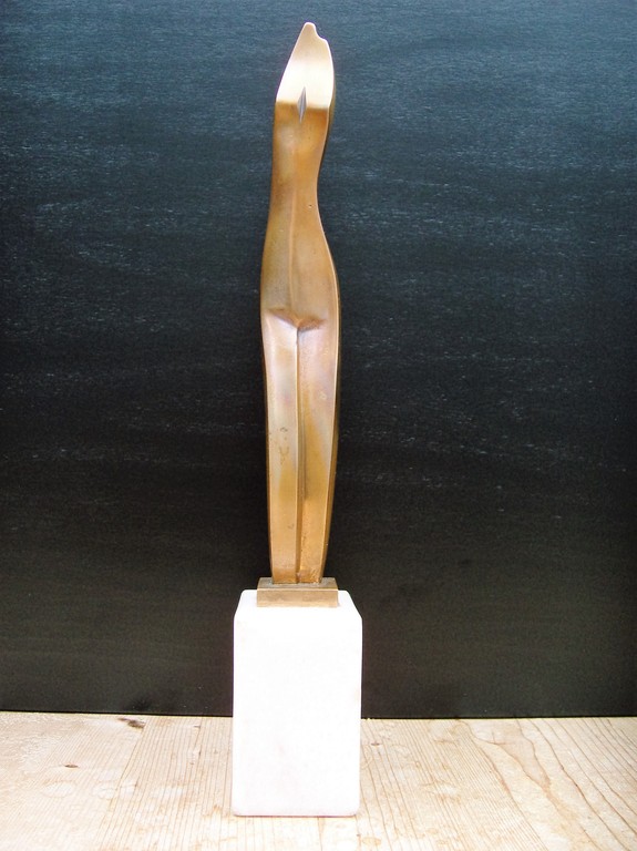 Emiel de Block: Bronzen beeldje op marmeren sokkel. kopen? Bied vanaf 700!