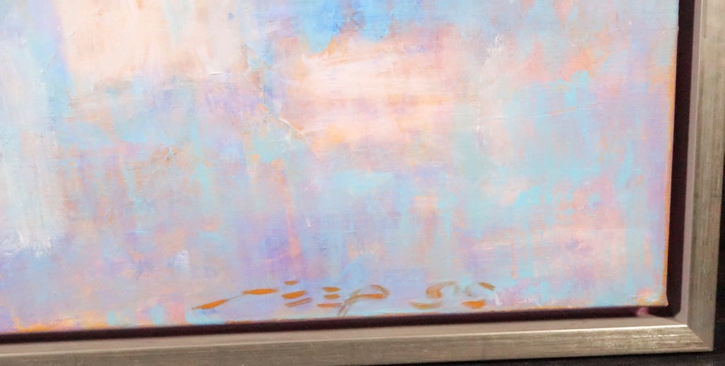 Joep de Bekker: Olieverf op doek, Z.T. Blauw - Ingelijst  kopen? Bied vanaf 350!