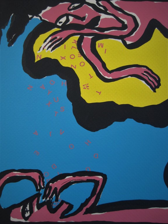 Fraaie Thea v Doorn "dubbelZeefdruk" 1984 "Communicatie en Retraite" gesigneerd  kopen? Bied vanaf 1!