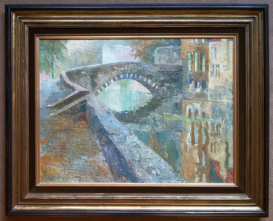 Han Jelinger - Brugge, olieverf op doek (prachtig ingelijst, groot) kopen? Bied vanaf 275!