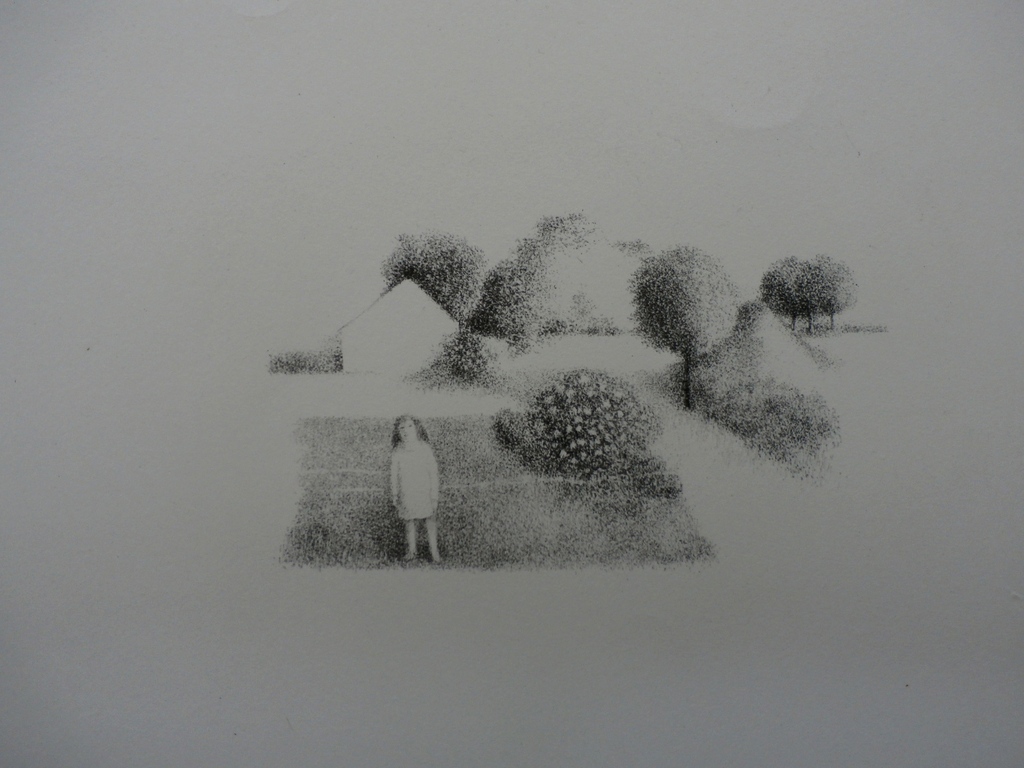 Metten Koornstra - 2 litho's op 1 blad: figuur in landschap - 1972 - proefdruk kopen? Bied vanaf 45!