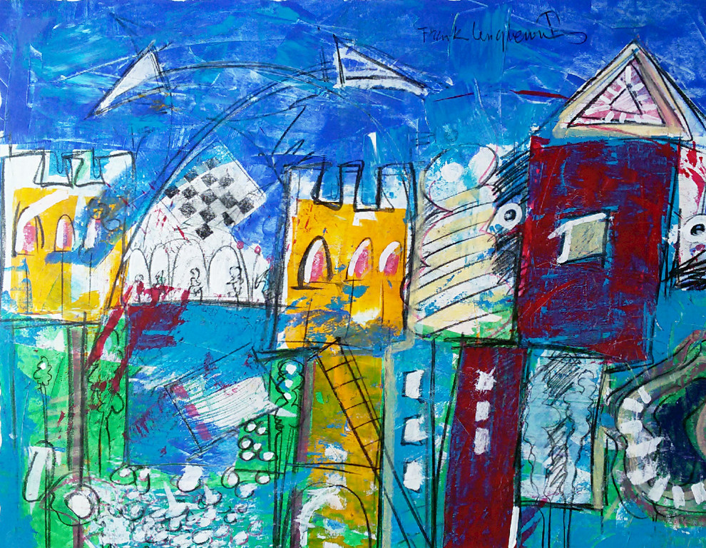 Frank Lengvenius - Afstand van het verleden, gemengde techniek op doek (groot) kopen? Bied vanaf 195!