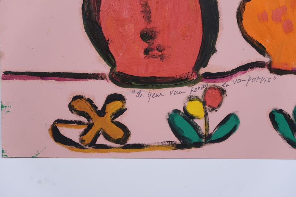 Meertje Kaal: Olieverf op karton, De geur van honing en van potvis - Ingelijst kopen? Bied vanaf 1!