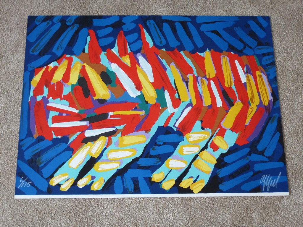 Karel Appel, Litho: Clown Cat, 1978, handgesigneerd verkocht voor € 565!