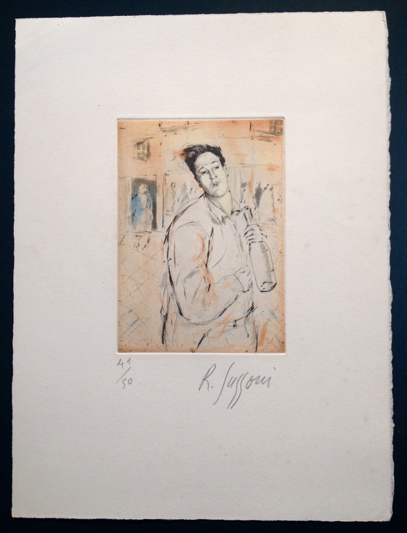 Romain Suzzoni, Man met lege fles,  verkocht voor € 70!