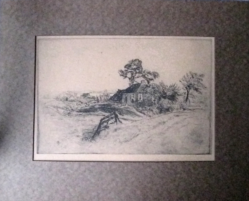 Jan Altink, ets, landschap met boerderij, ca. 1920 kopen? Bied vanaf 225!
