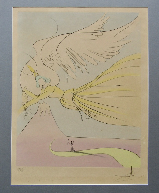 Salvador Dali - Hagoromo - Originele ets met stencil in kleur - Gesigneerd- 1976 kopen? Bied vanaf 700!