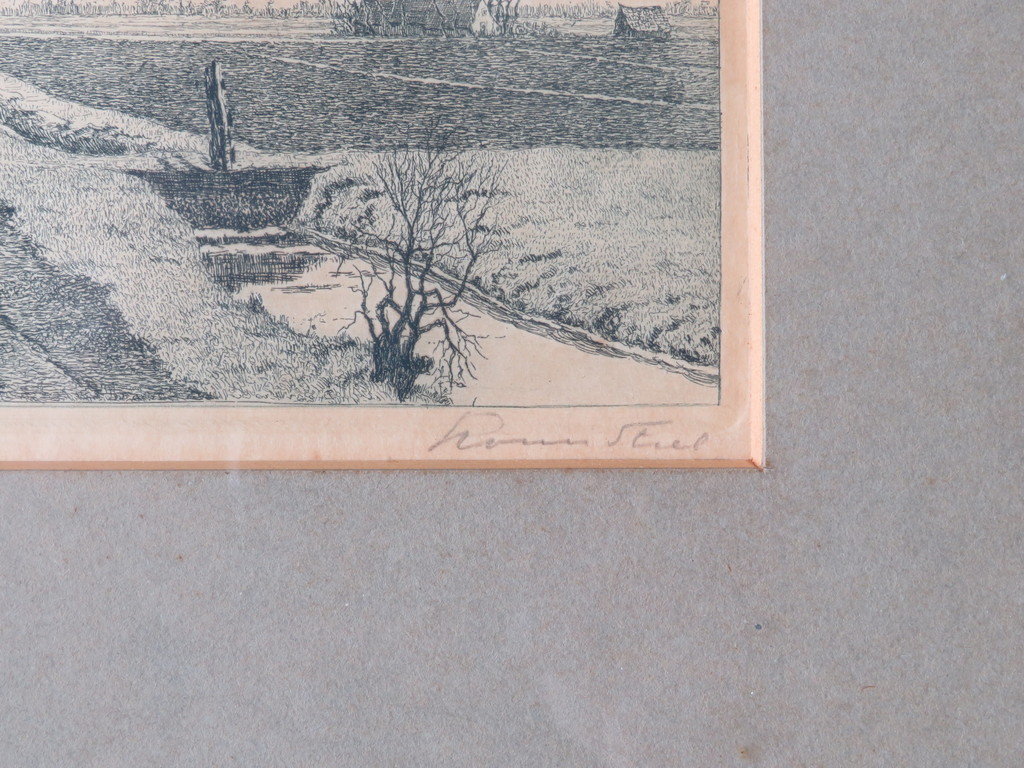 Carl Wilhelm Louis Stiel (1881-1950) - ets - landschap kopen? Bied vanaf 1!
