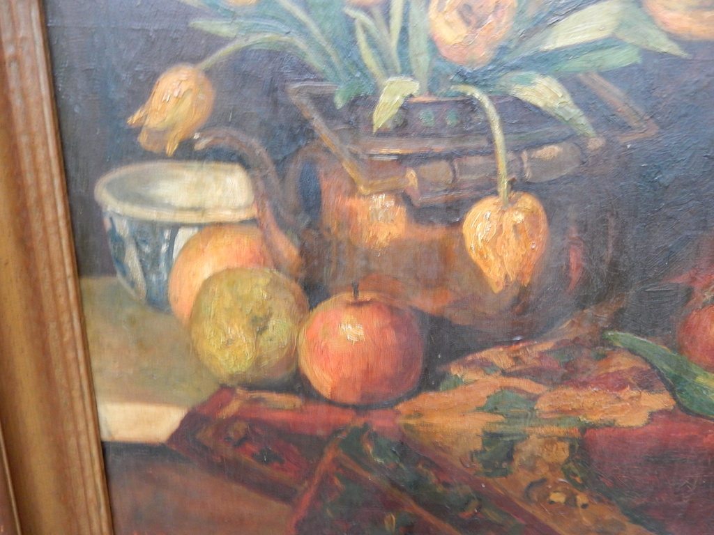 J.A.Pietersen, stilleven, olieverf op linnen, 1919 kopen? Bied vanaf 75!