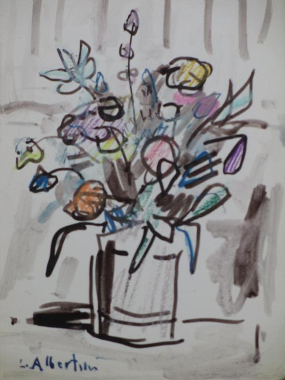Luciano Albertini, Vaso di Flori, Gemengde techniek kopen? Bied vanaf 35!
