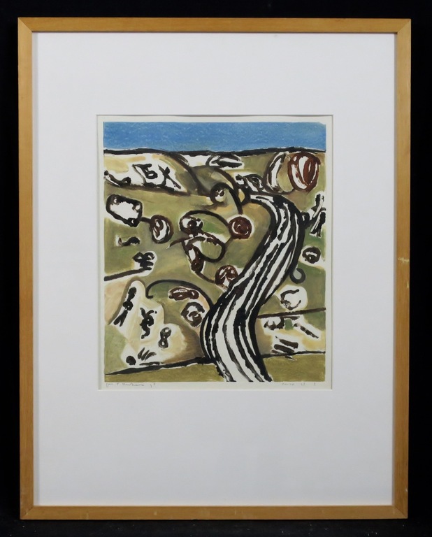 Jan Hartzema: Monotype, Route 28 - Ingelijst kopen? Bied vanaf 20!