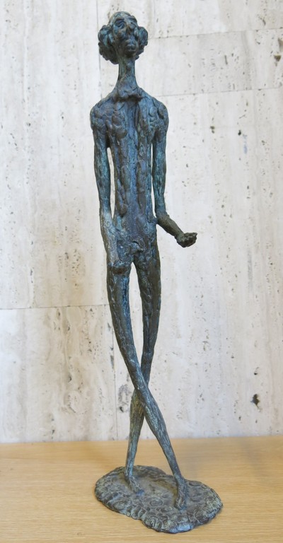 Onbekend gesigneerd: Bronzen beeld, Figuur met Clownsgezicht en Strikje kopen? Bied vanaf 150!