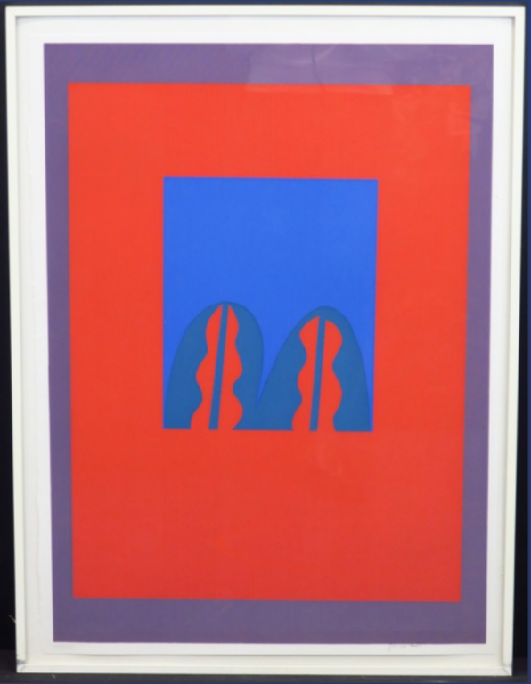 Johan Haanstra: Zeefdruk, Zonder titel 2 -Ingelijst kopen? Bied vanaf 1!