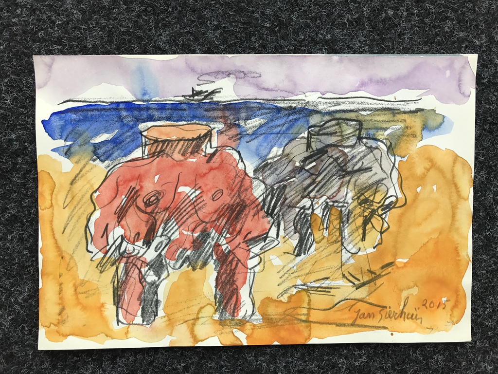 Jan Sierhuis ingekleurde litho 2015 kopen? Bied vanaf 1!