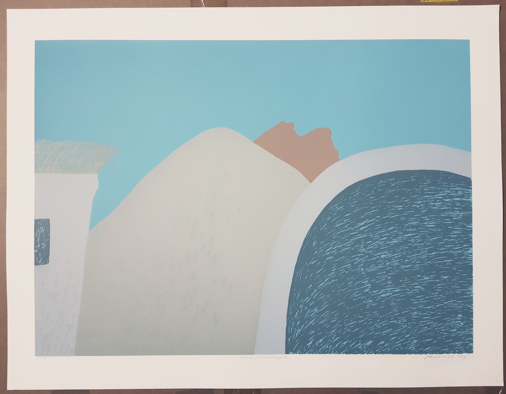 Doris Groeneveld - Doris Groeneveld - Zuidelijk landschap II - zeefdruk kopen? Bied vanaf 20!