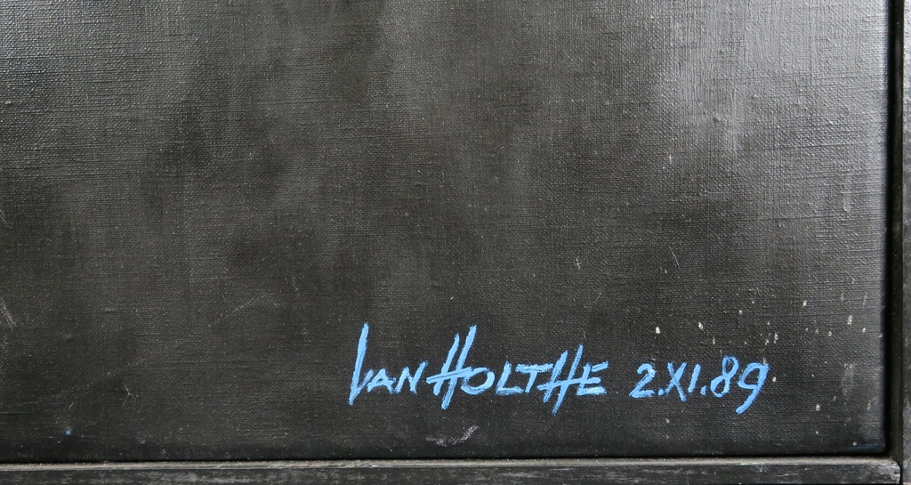 Jan van Holthe: Olieverf op doek, Passage 'Blue-Noir' - Ingelijst kopen? Bied vanaf 50!