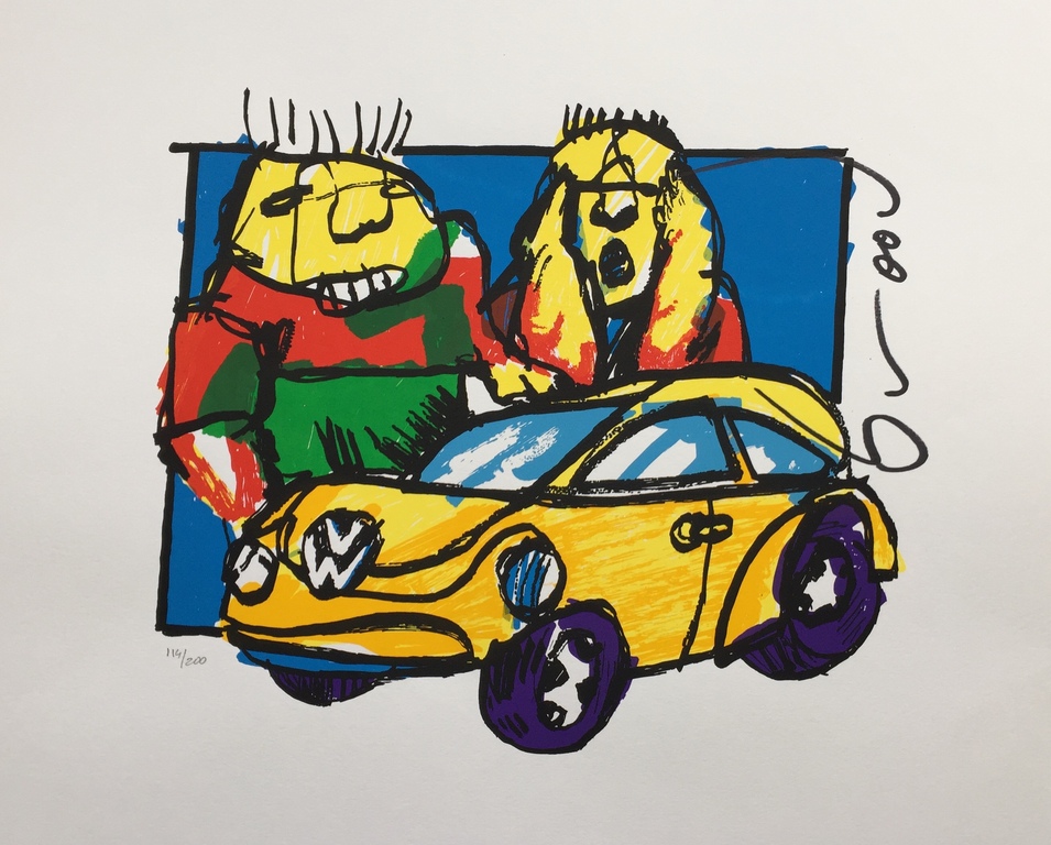 Herman Brood - Originele hand gesigneerde zeefdruk - VW Beetle kopen? Bied vanaf 1!