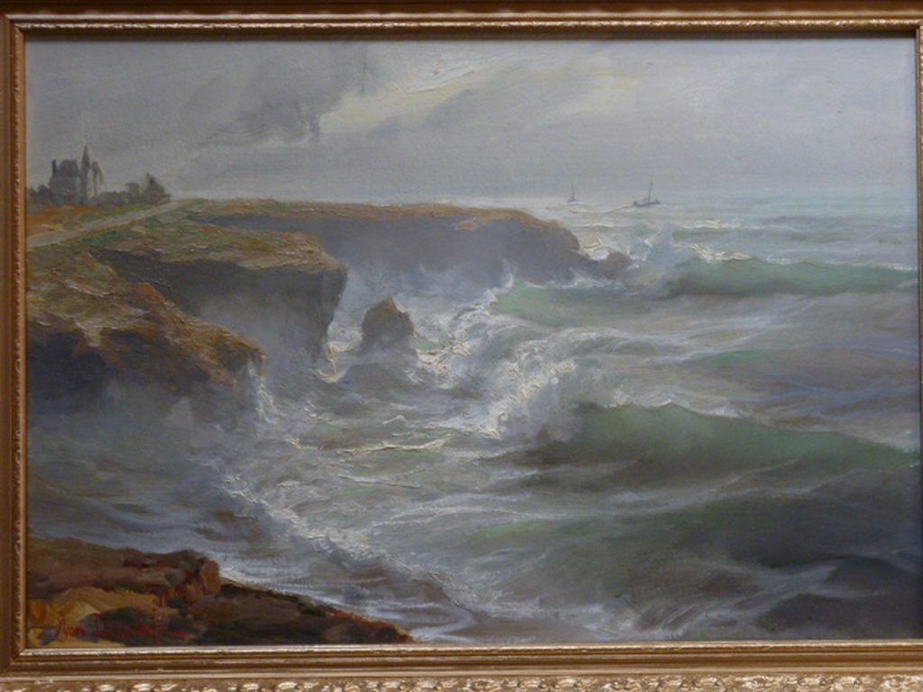 Yvon Dieulafé - olieverf - Côte Sauvage  verkocht voor € 140!