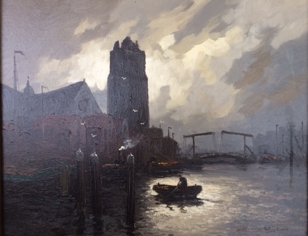 Jos van Dijk ( 1913 - 2000) - Stadsgezicht kopen? Bied vanaf 80!