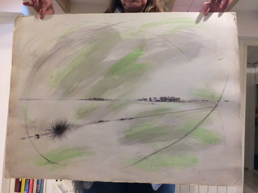 Fred Landsman - Aquarel/waterverf - jaren '80 Achterkant gesigneerd kopen? Bied vanaf 1!