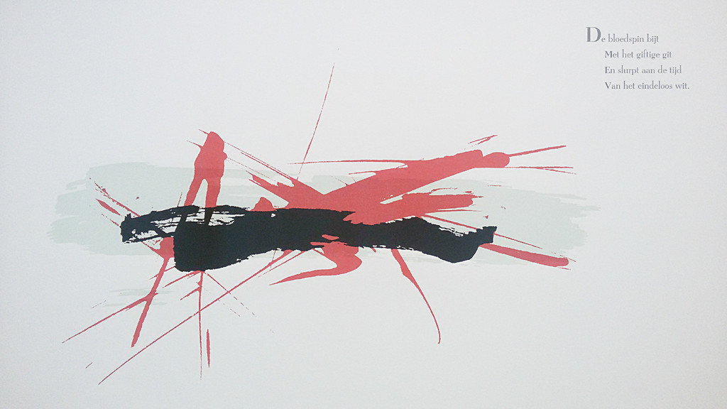 Arty Grimm en Cees Nooteboom - Tekens tegen het wit, zeefdruk verkocht voor € 45!