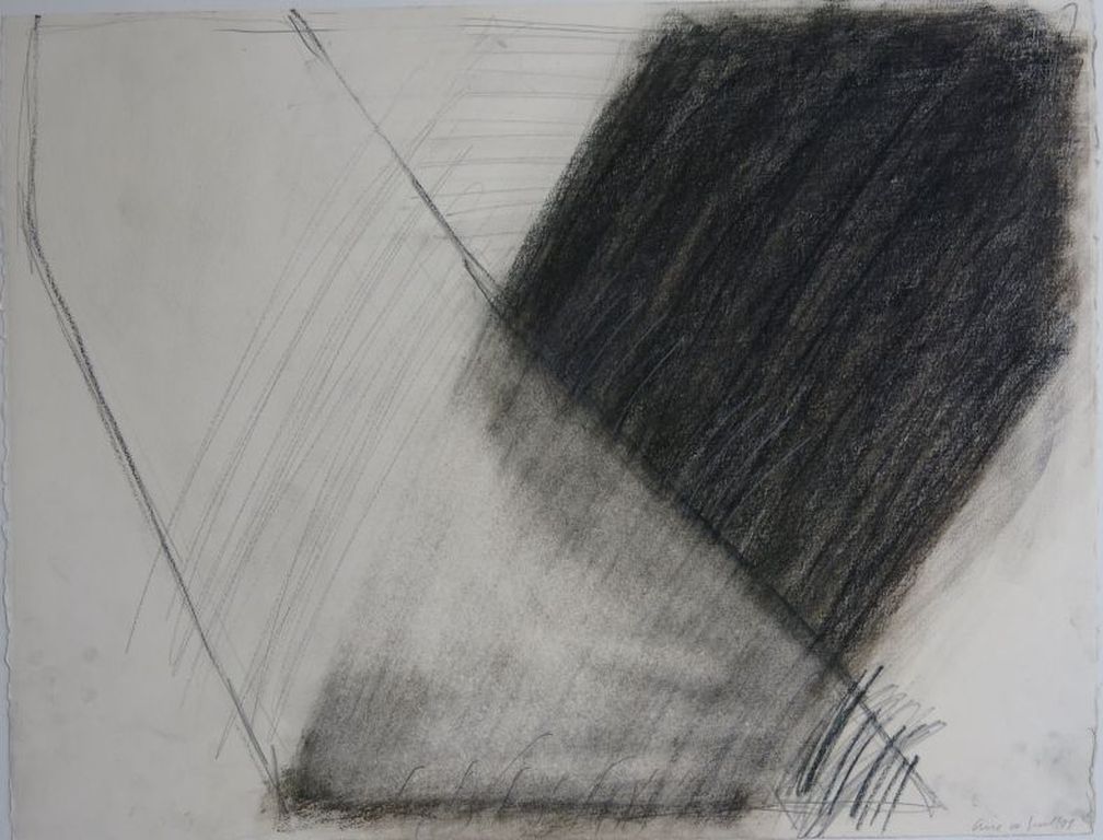 Arie de Groot: Krijttekening, Compositie zwart wit verkocht voor € 35!