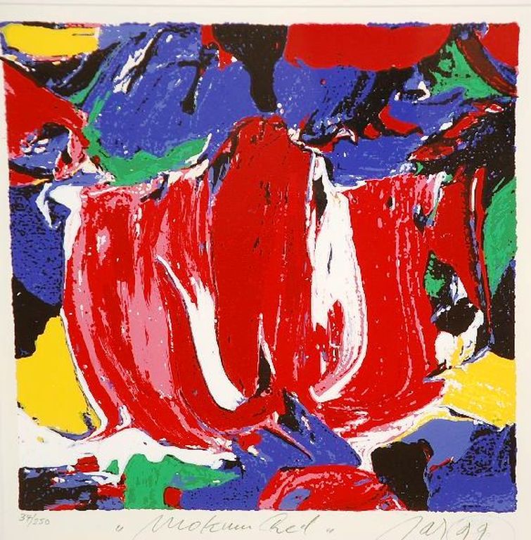Mooie Zeefdruk van JAS (Johan Adriaan Smit)  -MOKUM RED- 1999. Ingelijst  kopen? Bied vanaf 79!